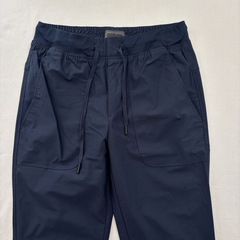 Vintage Genes Performance Navy Blue Jogger Pants Mens Size S Casualwear Preppy - Picture 2 of 10